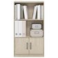 HOMLUX 3-Tier Open Shelf Bookcase with 2-Door Storage Cabinet in Metropolitan Pine, , large