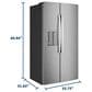 GE Appliances 24 Cu. Ft. Counter-Depth Side-By-Side Refrigerator with LED Light Wall in Fingerprint Resistant Stainless Steel, , large