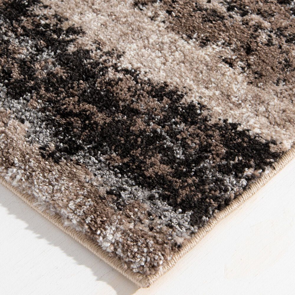 Central Oriental Structures Torrent Mount Vernon 5&#39; x 7&#39;6&quot; Soot and Parchment Area Rug, , large