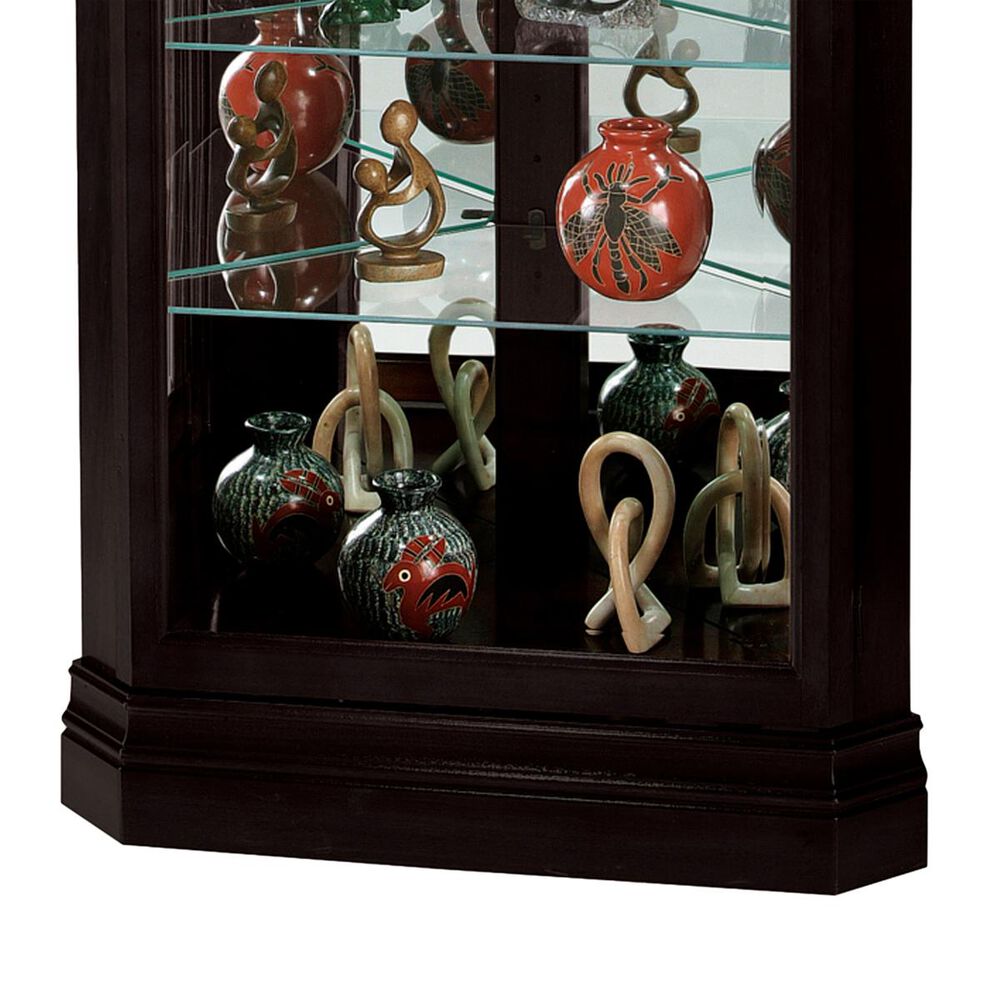 Howard Miller Duane 80&quot; Corner Curio in Black Satin, , large