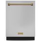 THOR KITCHEN Gordon Ramsay 24" Built-In Dishwasher with Bronze Handle Kit in Stainless Steel, , large