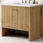 James Martin Vanities Hudson 36" Single Bathroom Vanity in Light Natural Oak with 3 cm Ethereal Noctis Quartz Top and Rectangular Sink, , large