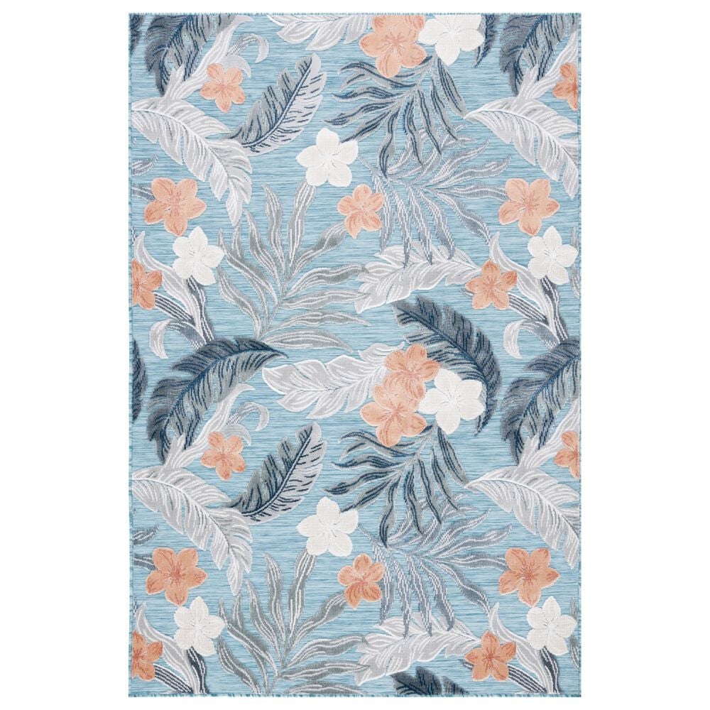 Safavieh Cabana CBN456M 6"6" x 9"6" Blue and Grey Indoor/Outdoor Area Performance Rug, , large