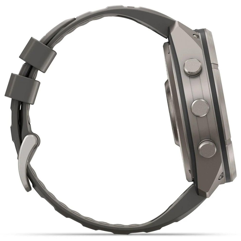 Garmin fenix 9 Pro inReach Solar Smartwatch 51mm Titanium with Pebble Gray and Silver Gray Silicone Band, , large