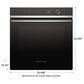 Fisher & Paykel Series 7 24" Contemporary Single Electric Wall Oven with 16 Functions in Stainless Steel and Black, , large