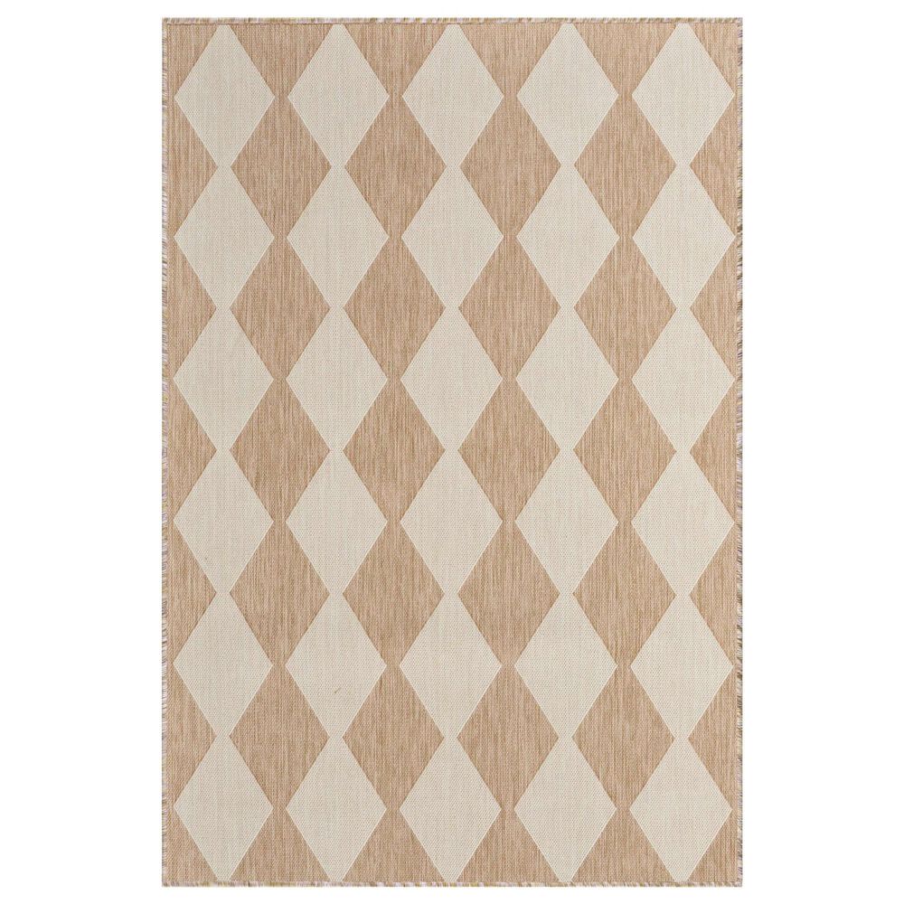 Nourison Positano Geometric Jute 4" x 6" Indoor/Outdoor Area Rug, , large