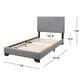 The Monday Company Twin Upholstered Bed in Gray, , large