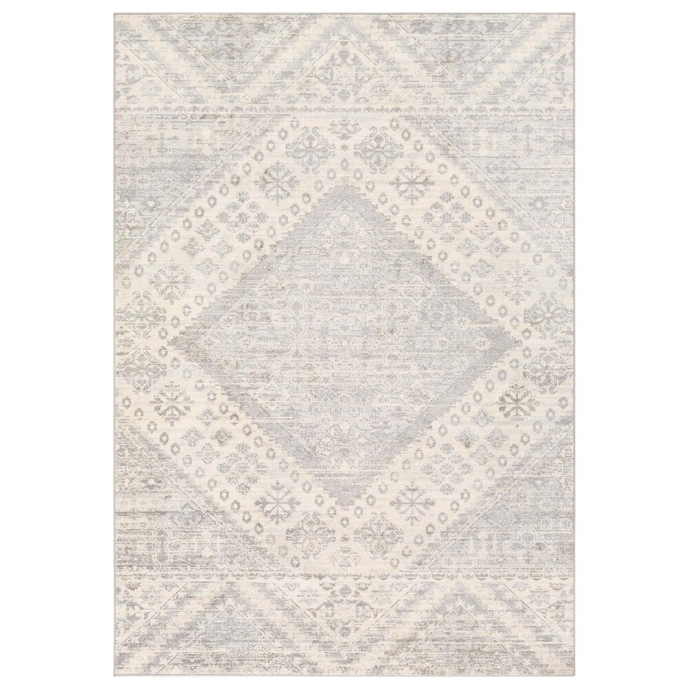 Surya Monaco MOC-2326 7'9" x 10'3" Silver Gray and Cream Area Rug, , large