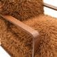 Furniture of America Neyra Long-Haired Accent Chair in Camel Brown, , large