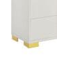 Pacific Landing Marceline 5-Drawer Chest in White and Gold, , large