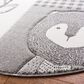 Safavieh Carousel 3" Round Grey and Ivory Kids  Area Rug, , large