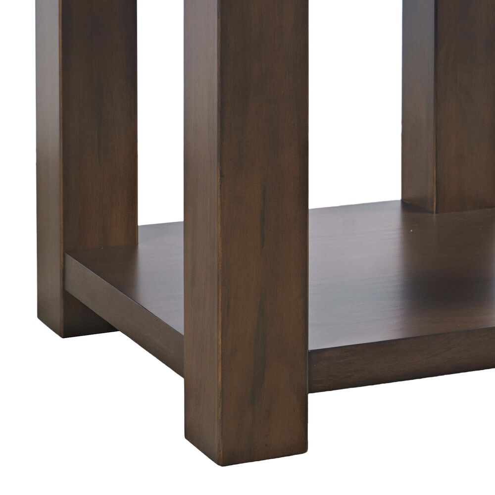 Waltham Brownstone Square End Table in Chocolate, , large