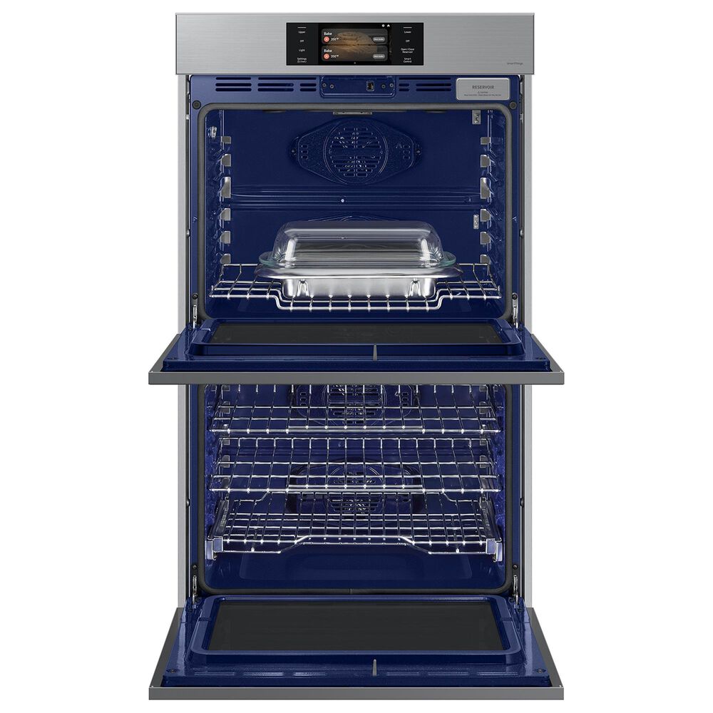 Samsung Bespoke 2-Piece Kitchen Package with Stainless Steel Bespoke 30" Double Wall Oven and Black 30" Induction Cooktop, , large