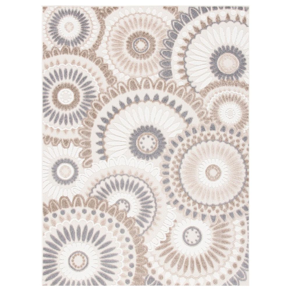 Safavieh Cabana CBN382F 4"5" x 6"5" Grey and Ivory Indoor/Outdoor Area Performance Rug, , large