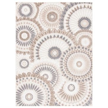 Safavieh Cabana CBN382F 4"5" x 6"5" Grey and Ivory Indoor/Outdoor Area Performance Rug, , large