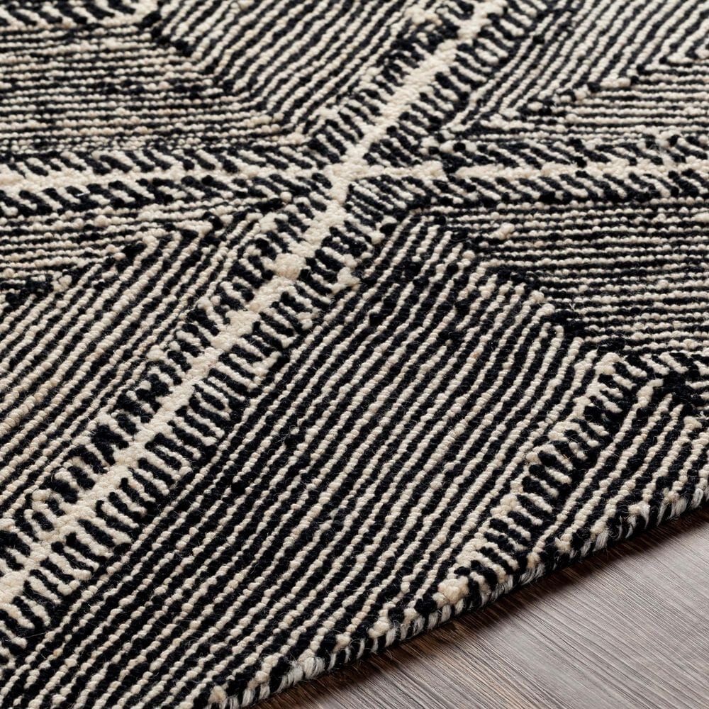 Surya Maroc MAR-2322  5&#39; x 7&#39;6&quot; Black and Beige Area Rug, , large