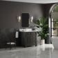 James Martin Vanities Brookfield 36" Single Bathroom Vanity in Black Onyx with Single Hole 3 cm White Zeus Quartz Top and Rectangular Sink, , large