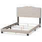 Baxton Studio Vivienne King Upholstered Bed in Light Beige, , large