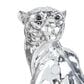 Maple and Jade Leopard Decorative Sculpture in Polished Silver, , large