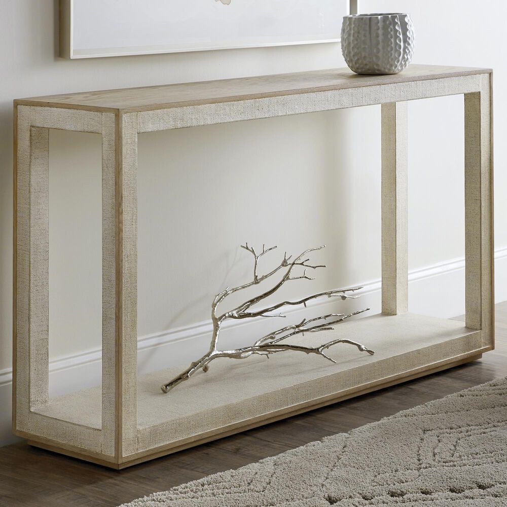 Hooker Furniture Cascade Console Table in Taupe, Cream, and Tan, , large