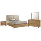Crown Mark Florian 4 Piece Queen Storage Bed in Light Brown, , large