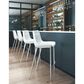 Zuo Modern Magnus Bar Stool in White and Silver (Set of 2), , large