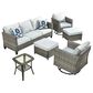 HOMLUX 6-Piece Patio Conversation Set in Grey, , large