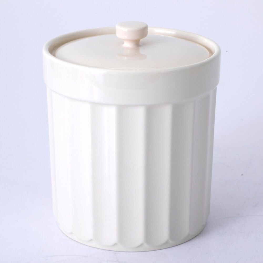 Gibson Overseas, Inc Broadbrook 1.7-Quart Canister with Lid in Cream, , large
