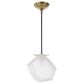 Uttermost Geodesic 1-Light Mini Pendant in Antique Brass and Black, , large