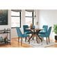 Ashley Lyncott Side Chair with Blue Cushion in Brown, , large