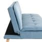 Lifestyle Solutions Tatum Convertible Sofa with Blue Cushion in Brown, , large