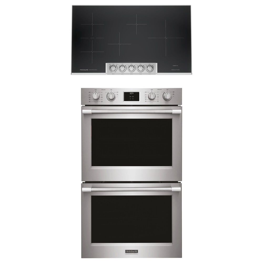 Frigidaire Professional Professional 2-Piece Kitchen Package with 30" Double Wall Oven and 36" Induction Cooktop in Stainless Steel, , large