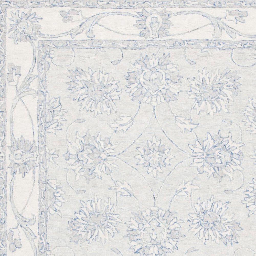 Safavieh Micro-Loop Traditional 6&#39; x 9&#39; Light Blue and Ivory Area Rug, , large