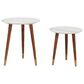 37B Terrace 2-Piece Round Nesting Table in Natural Acacia and White, , large