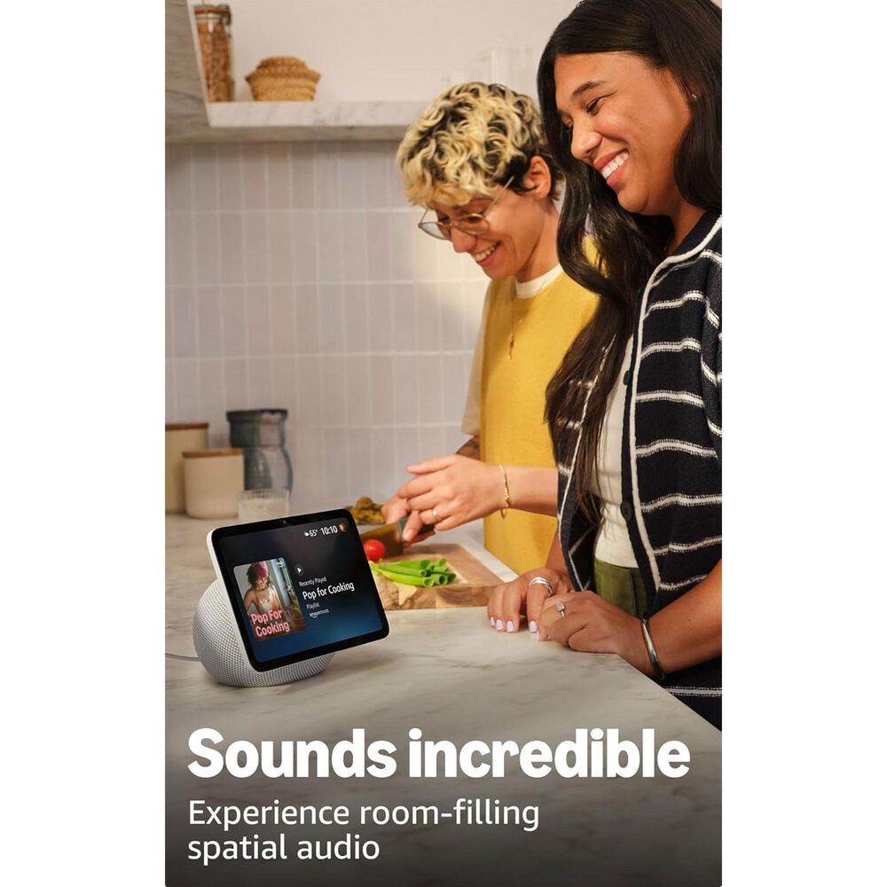 Amazon Echo Show 8 Smart Display with Spatial Audio in Glacier White, , large