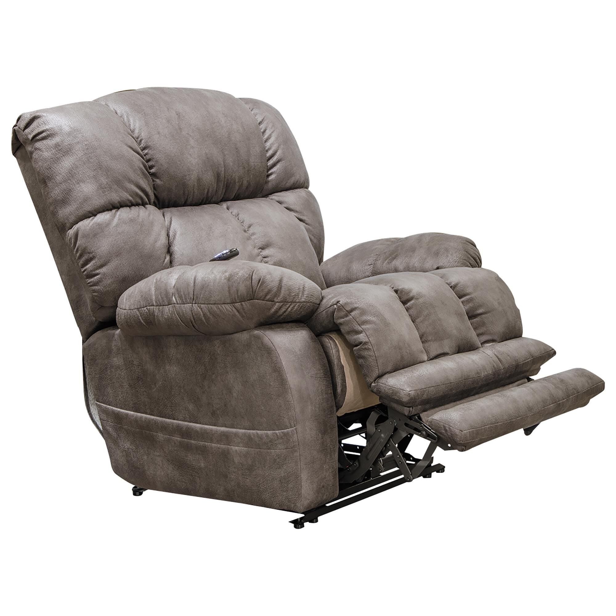 Catnapper Dawkins Power Lay Flat Recliner in Charcoal NFM