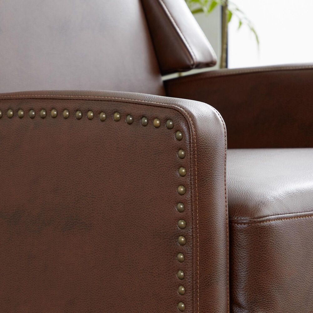 Lumisource Stanley Manual Recliner in Brown, , large