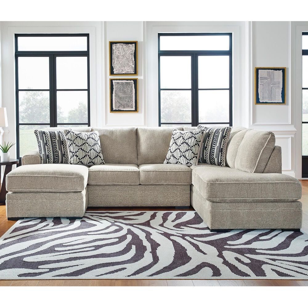 Ashley 2 Piece Sectional in in Tan, , large