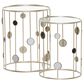 Maple and Jade Contemporary Accent Table in Gold (Set of 2), , large