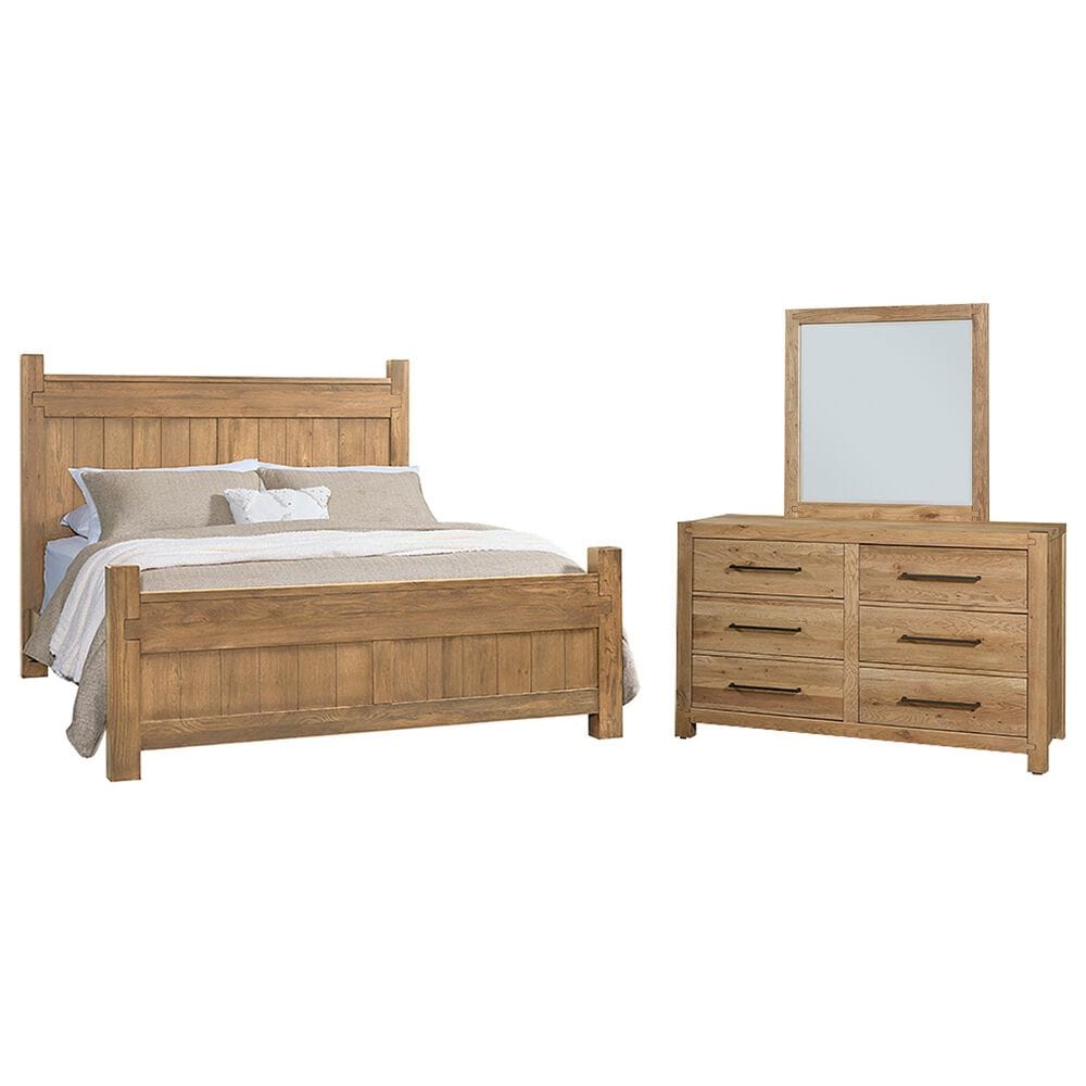 Viceray Collections Joinery 3-Piece Queen Poster Bedroom Set in Natural Oak, , large