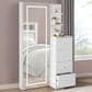 Mayberry Hill Vancouver Floor Mirror with Storage in White, , large