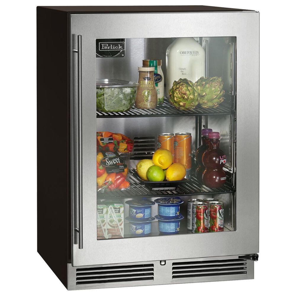 Perlick 5.2 Cu. Ft. Indoor C-Series Compact Refrigerator with Solid Door and Right Hinge in Stainless Steel, , large