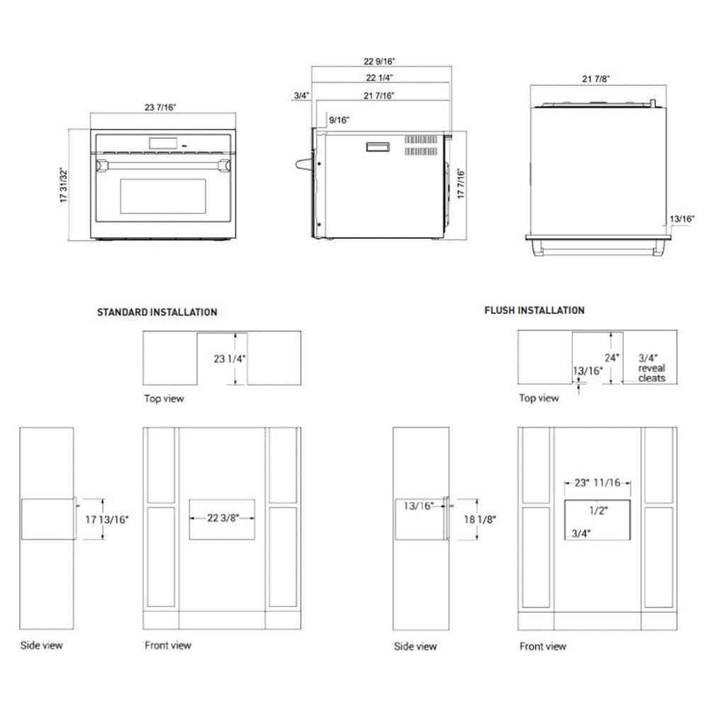 Thor Kitchen 24" Built-In Professional Microwave Oven in Stainless Steel, , large