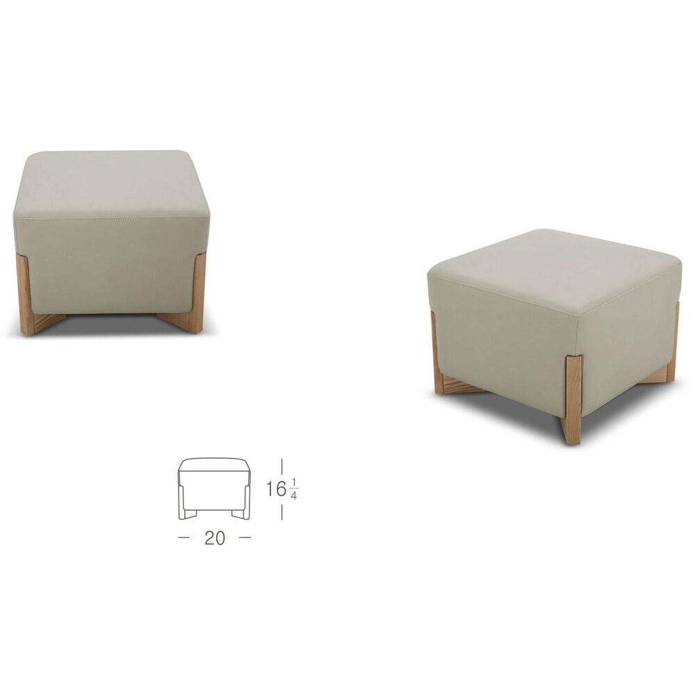 Kuka &#40;Hk&#41; Trade Co Lmt Motion Square Ottoman in Aline Pristine, , large
