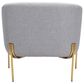 Zuo Modern Micaela Arm Chair in Gray and Gold, , large