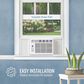 Keystone 6000 BTU Window-Mounted Air Conditioner with Follow Me LCD Remote Control in White, , large