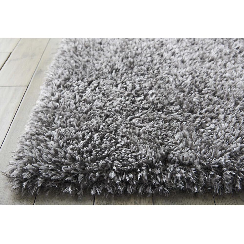 Nourison Luxe Shag LXS01 8&#39;2&quot; x 10&#39; Charcoal Area Rug, , large
