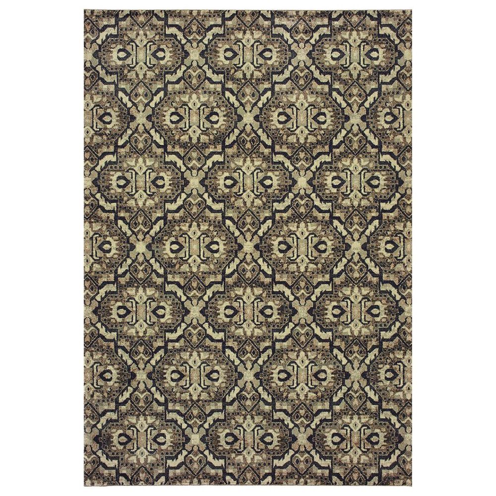 Oriental Weavers Raleigh 4927K 1"10" x 3" Brown and Navy Area Rug, , large