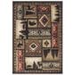 Oriental Weavers Woodlands 1041C 5"3" x 7"3" Black Area Rug, , large