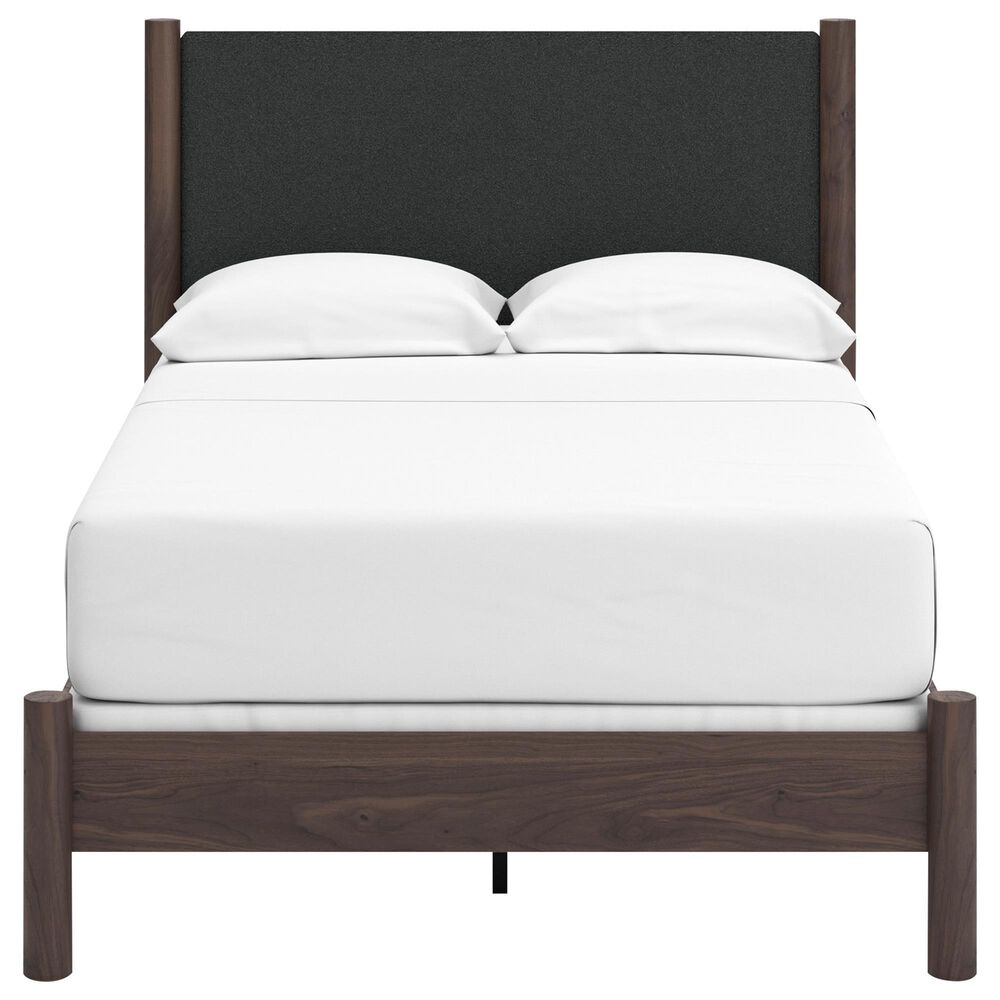 Ashley Pamytta Full Upholstered Panel Bed in Rich Brown, , large